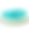 100 perles rondes en résine 6mm rayées bleu turquoise