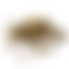 Perles de rocaille tube 8 mm bronze doré perle en verre tube 50 gr.