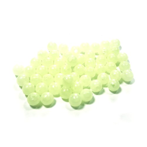 Perles phosphorescent perles acrylique lumineuses 5 mm (x50)