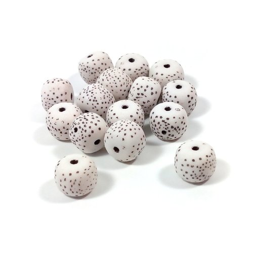 50 perles acrylique style noix de coco 10mm