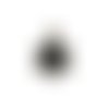 Pendentif étoile de david breloque en métal doré émaillée noir 17 mm