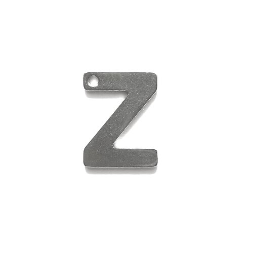 1 breloque lettre initial acier inoxydable z