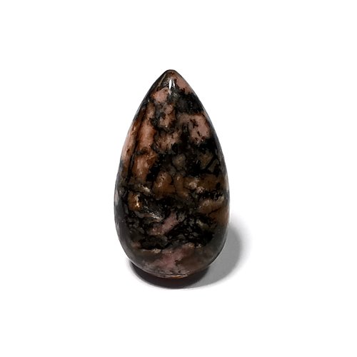 Cabochon rhodonite pierre naturelle goutte 28 mm x 15 mm
