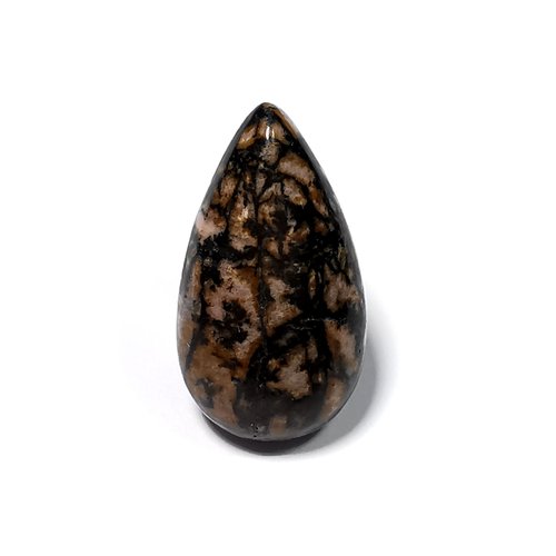 Cabochon rhodonite pierre naturelle goutte 28 mm x 15 mm