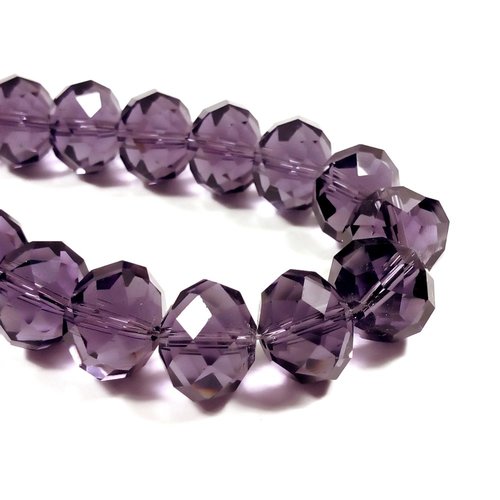 10 grosses perles abaques 16mm violet