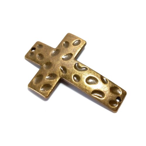 4 grands connecteurs croix bronze 52mm