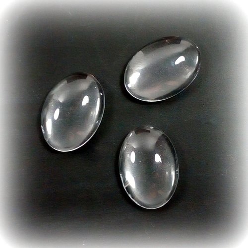 20 domes cabochon loupe ovale 14 mm