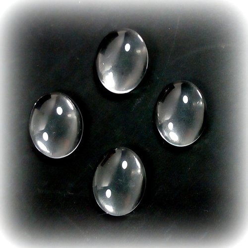 20 domes cabochon loupe ovale 10 mm