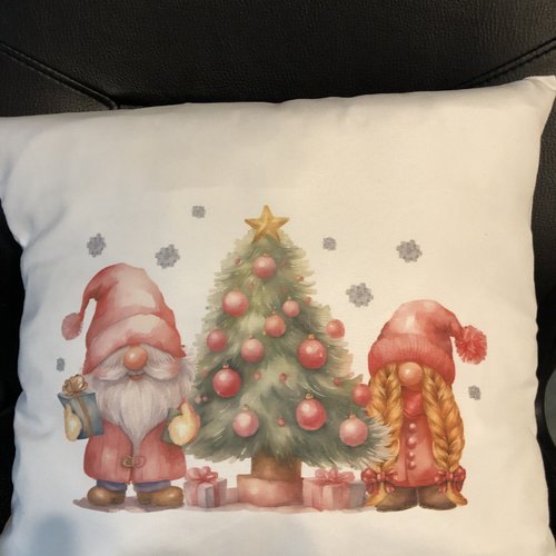 Coussin noël - gnomes