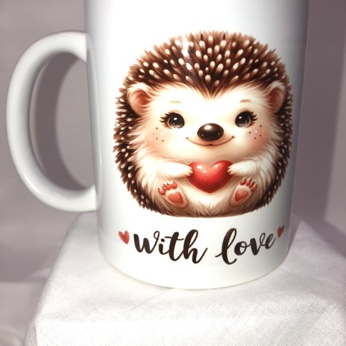 Mug saint valentin hérisson- with love
