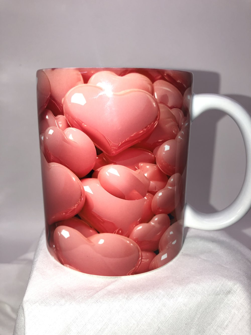 Tasse mug coeur effet gonflé