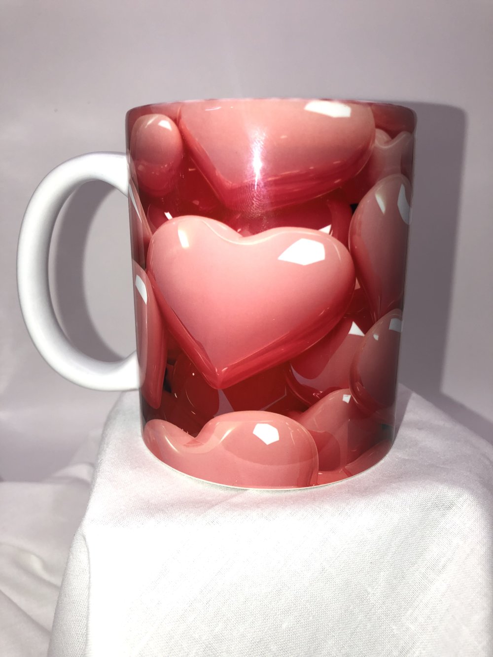 Tasse mug coeur effet gonflé