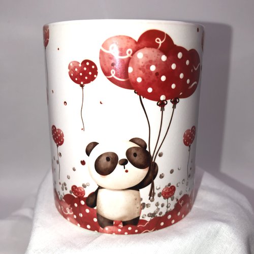 Mug saint valentin - panda et ballons