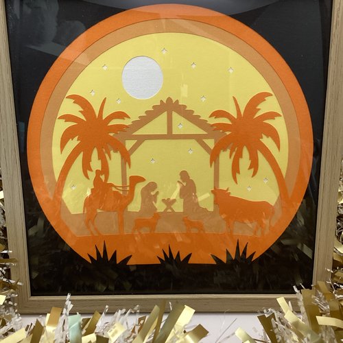 Cadre noël, crèche
