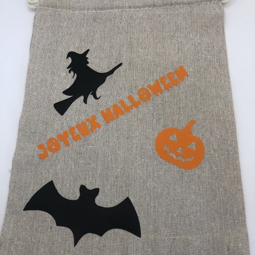 Sac en jute halloween