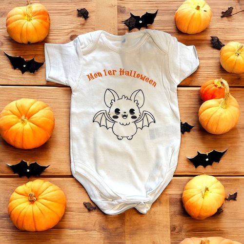 Body bébé mon 1er halloween- chauve-souris