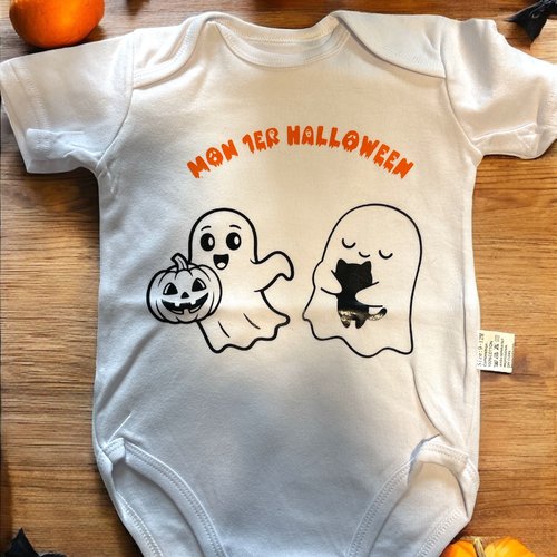 Body bébé mon 1er halloween- petits fantômes
