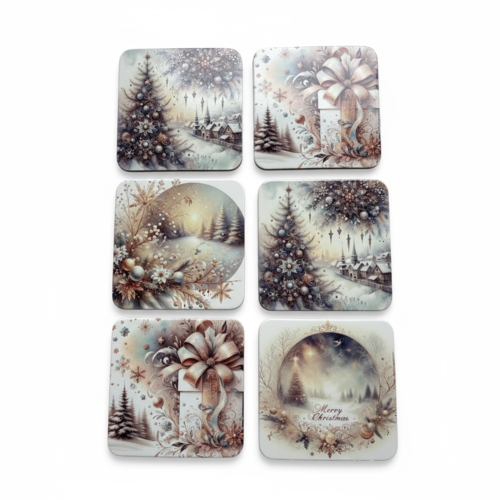 Lot de 6 sous-verre - noël