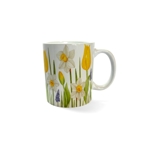 Mug fleurs de printemps - tulipes - jonquilles - muscaris