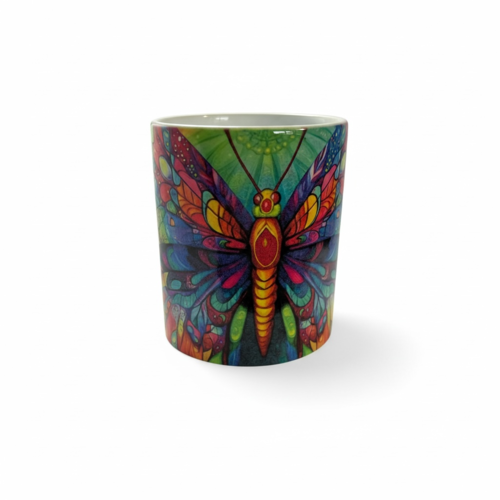 Mug papillon muticolore