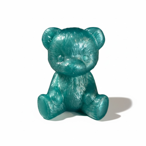 Ours/ nounours en résine epoxy - bleu clair fluorescent