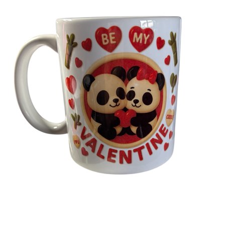 Mug saint valentin "be my valentine" pandas