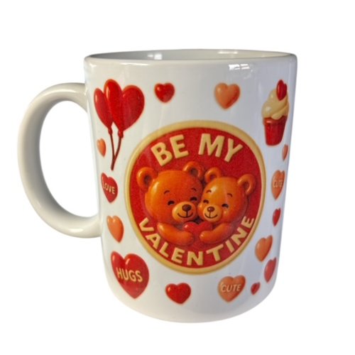 Mug saint valentin "be my valentine" oursons