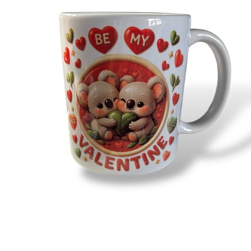 Mug saint valentin "be my valentine" koalas