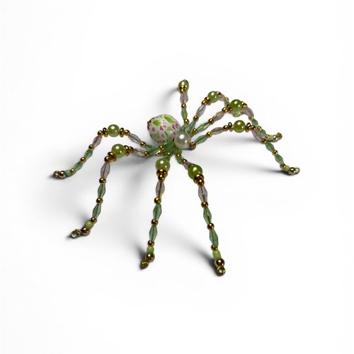 Araignée en perles - fleur