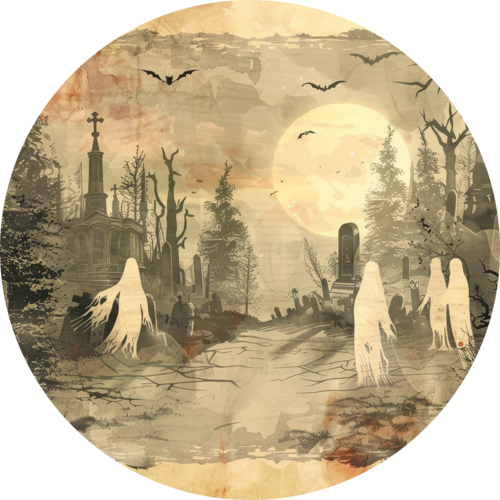 Sous verres halloween vintage ronds - au choix - liège - idée cadeau - choisissez vos designs
