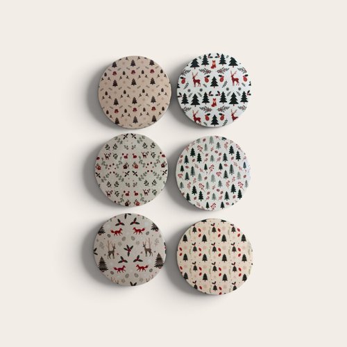 Lot de 6 sous-verre - halloween - couleurs néon - décoration de table - pick & mix
