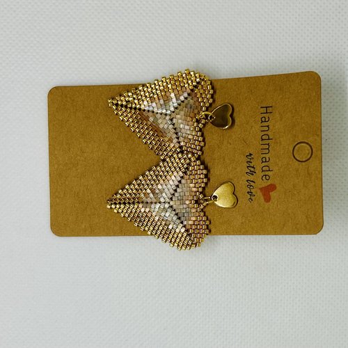 Boucles d'oreilles mon coeur nacrées