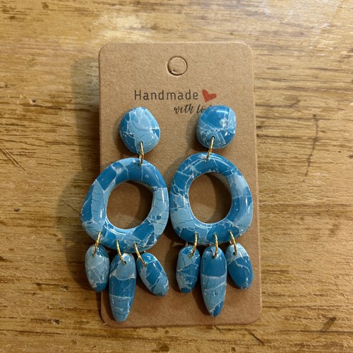Boucles d'oreilles marine