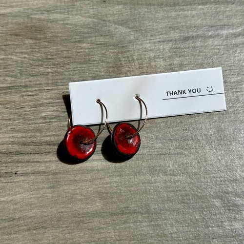 Boucles d'oreilles gentil coquelicot