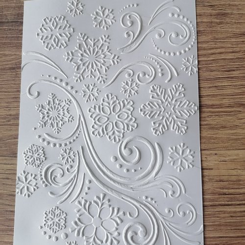 Fond embossé noël flocons