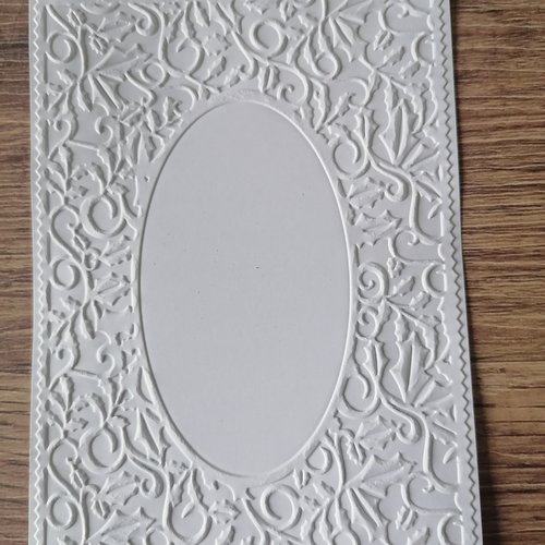 Fond embossé noël cadre houx