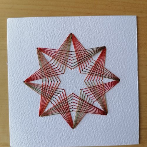 Fond de carte brodé étoile