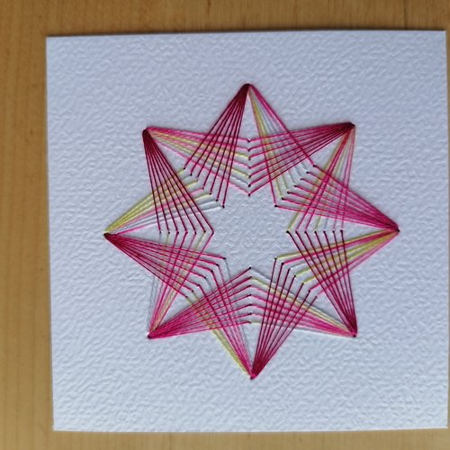 Fonds de carte brodé étoile