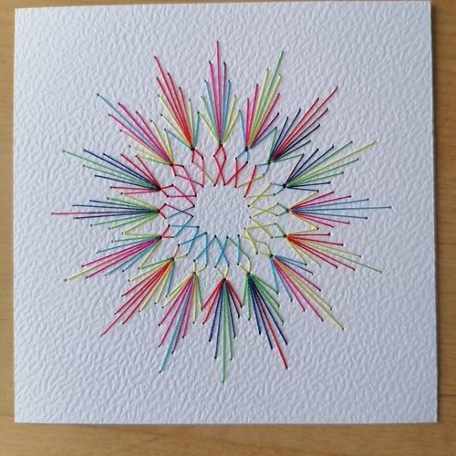 Fonds de carte brodé flocon