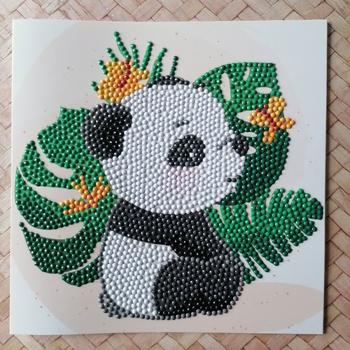 Carte diamond paiting "bébé panda"
