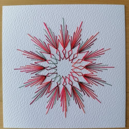 Fond de carte, brodé d'un flocon