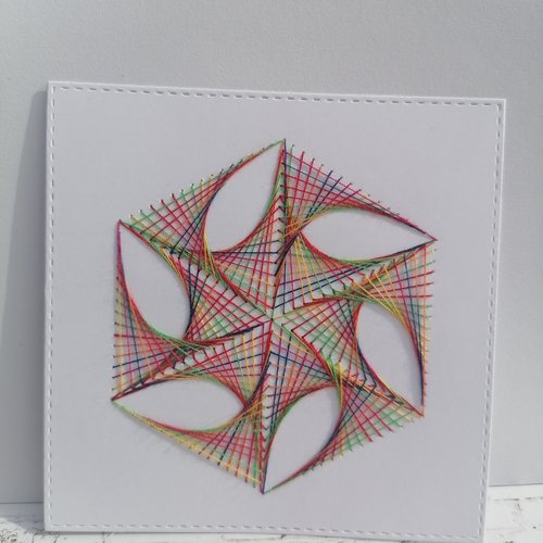 Fond de carte, brodée d'un mandala