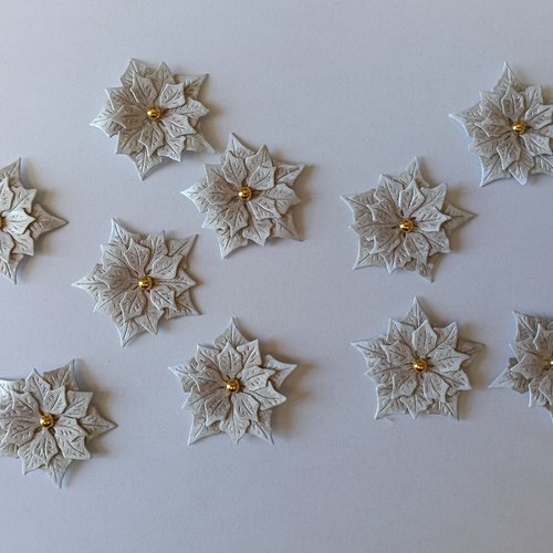 Embellissements scrapbooking noel poisettia