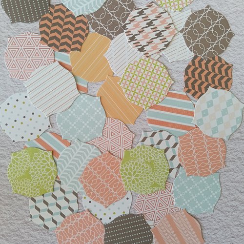 Découpes papier scrapbooking carrés "arrondis"