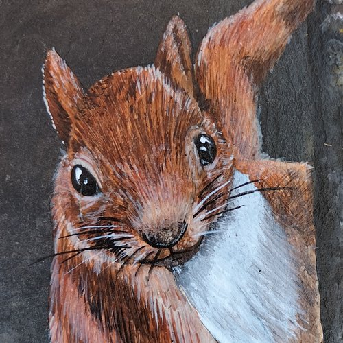 Bienvenue écureuil peinture acrylique