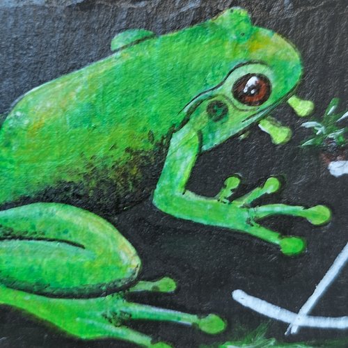 Grenouille bienvenue en ardoise