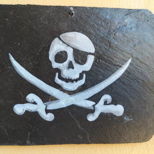 Pirate peinture acrylique sur ardoise
