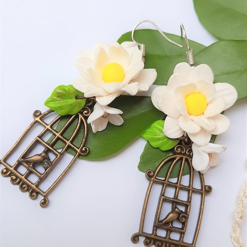 Boucles d oreilles "les marguerites"