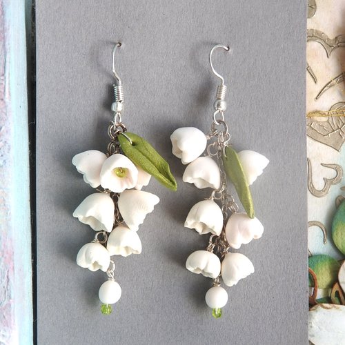 Boucles d oreilles muguet