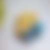 Lot de 6 roses couleur vanille  et 6 clochettes bleus